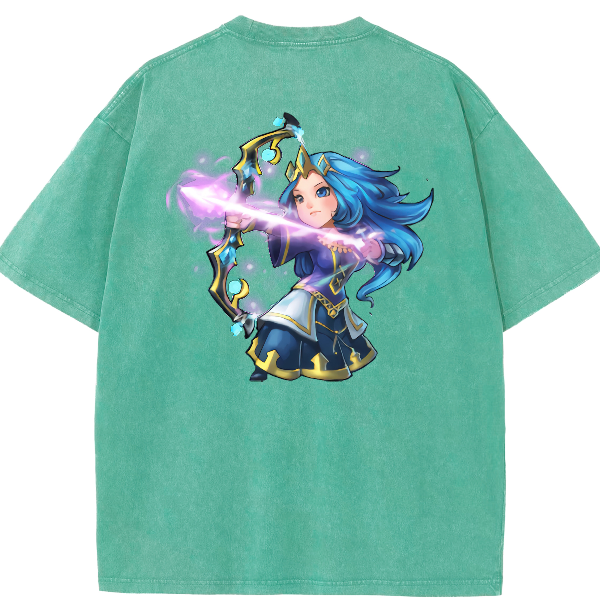 リーグ・オブ・レジェンド League of Legends LOL 綿100% ヴィンテージ風 半袖Tシャツ（背面プリント）